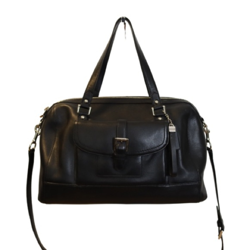 Coach Convertible Crossbody Large Bag - Black Leather